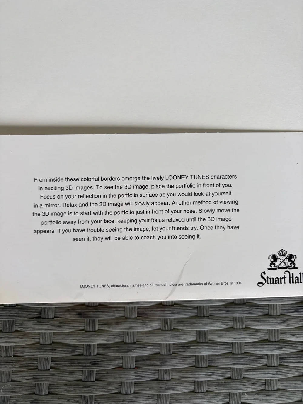 Vintage Stuart Hall Warner Bros. Looney Tunes Folder